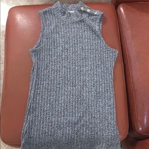 Turtleneck knit tank